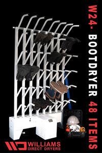W24 | Wall mounted 24 pr boot dryer (48 boots TOTAL) - Prices start at:
