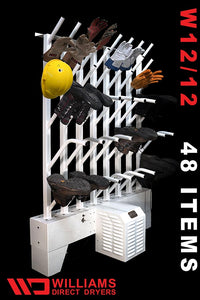 W12/12 | Wall mounted 12 pr boot & 12 pr glove dryer (24 boots & 24 gloves TOTAL) - Prices start at: