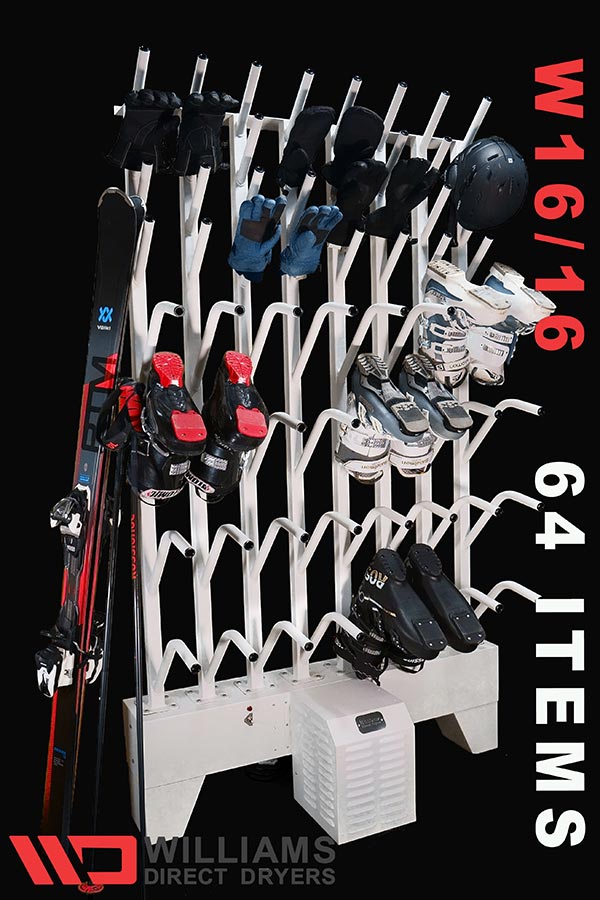 W16/16 Wall mounted 16 pr boot 16 pr glove dryer (32 boots 32 gloves TOTAL) Prices start at: