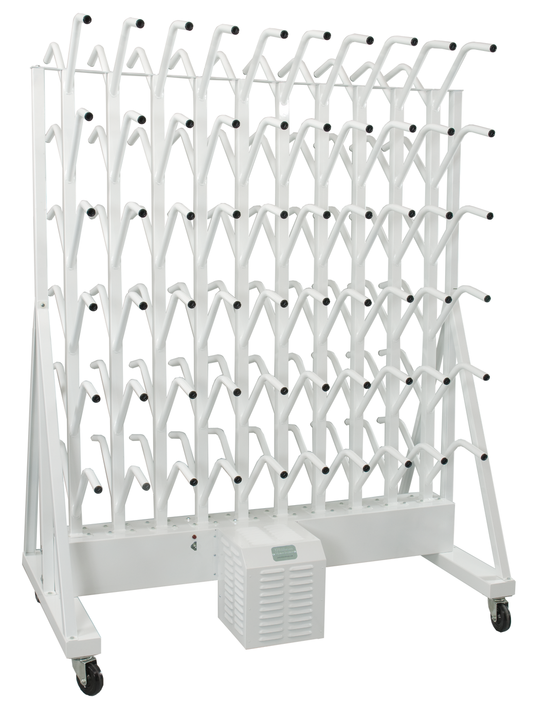 portable sixty pair boot dryer on wheels