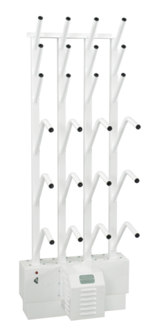 wall mounted six pair boot and six pair glove dryer